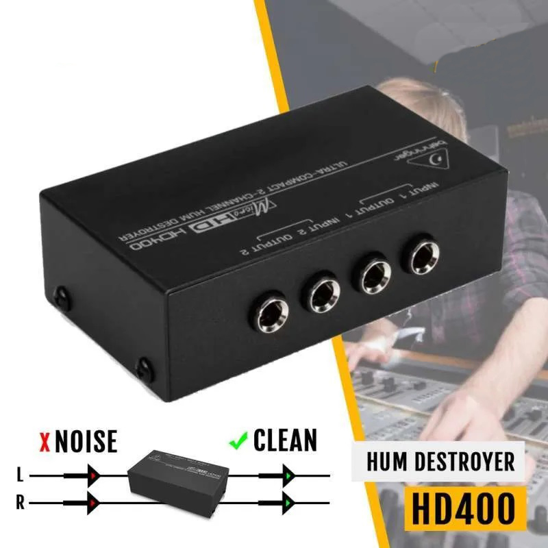 MicroHD HD400 Ultra-Compact 2 Channel Hum Destroyer