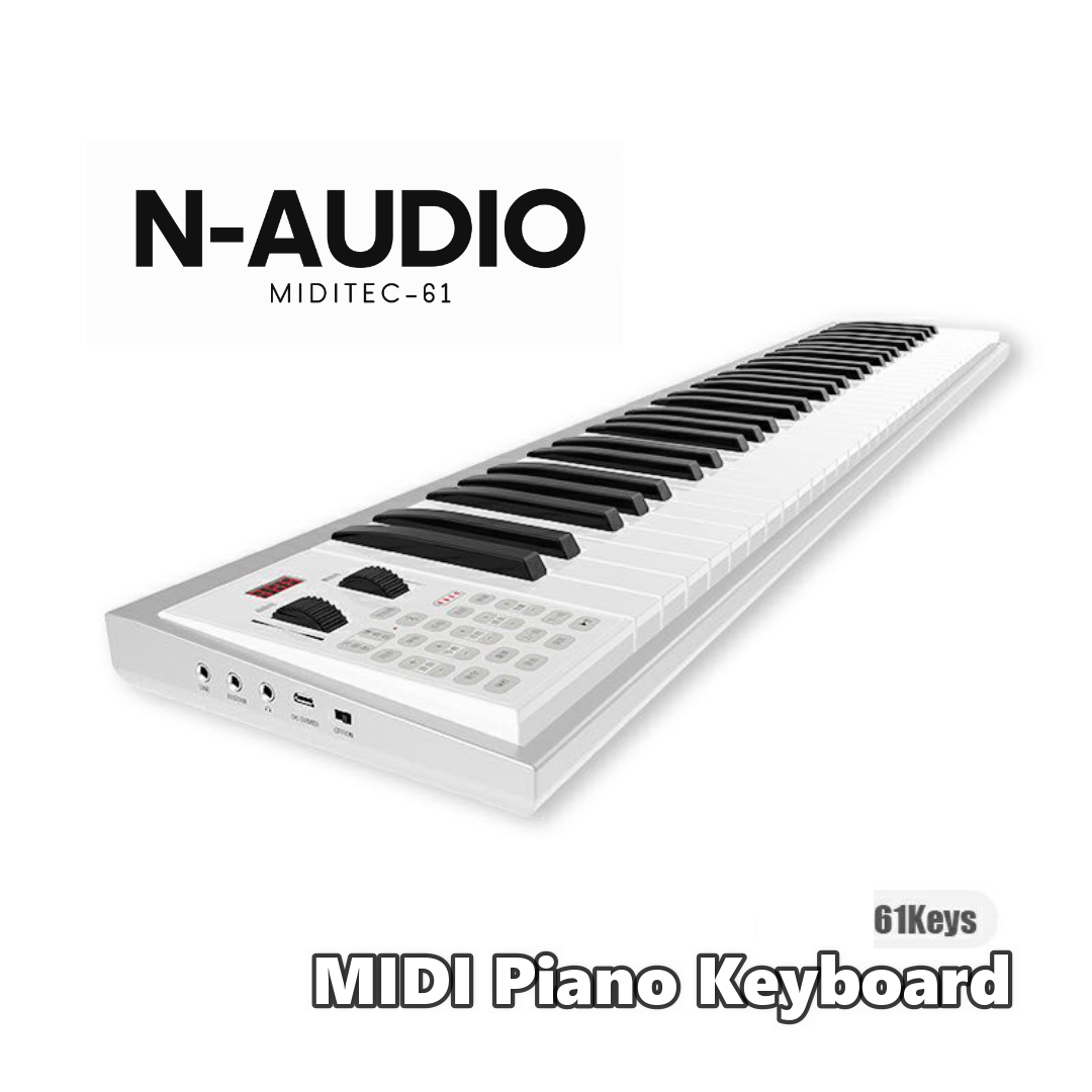 N AUDIO MIDITEC 61 Key Upgraded Portable Electric Piano & Midi Keyboard Controller for Musicologist